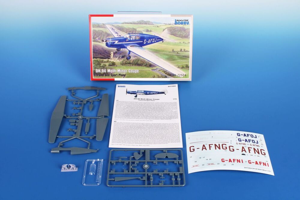 Special-hobby-SH72504-2-DH94-Moth-Minor-Coupé-travel-sport-plane-Sportflugzeug-Kleinflugzeug