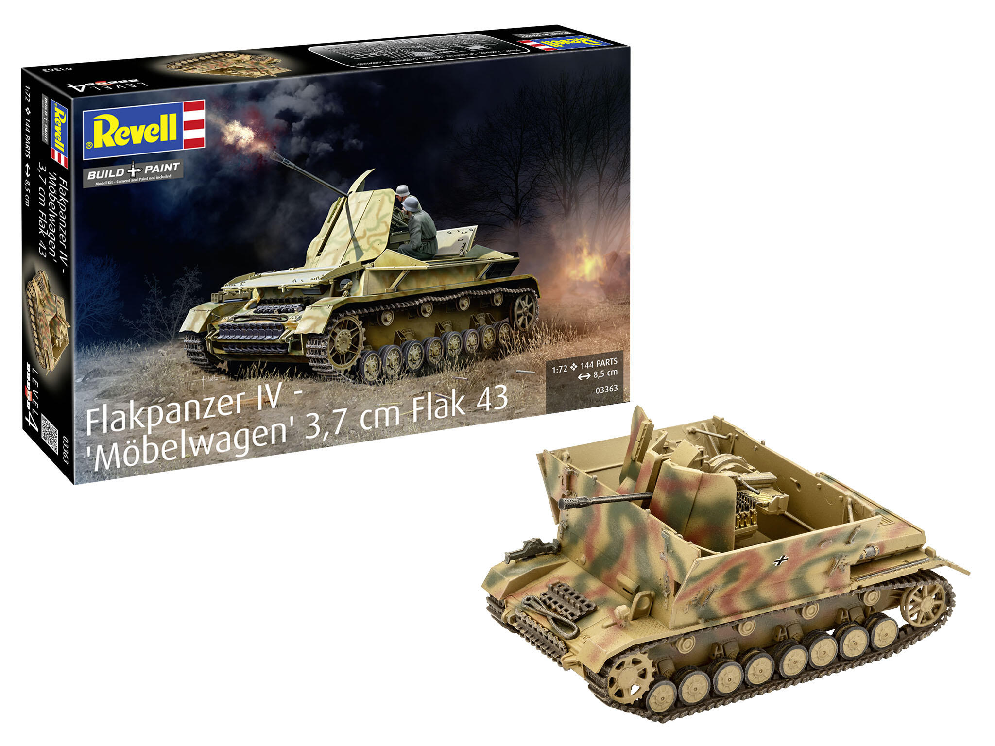 Revell-03363-Flakpanzer-IV-Möbelwagen-3-7-cm-Flak-43