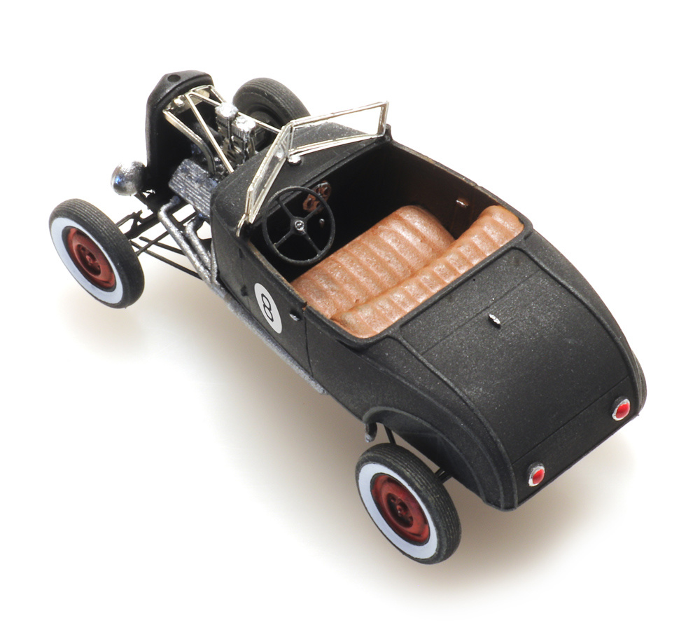 artitec-387530-3-Ford-Model-A-Hot-Rod-black-8-Ball-Flathead-Rockabilly-Racer