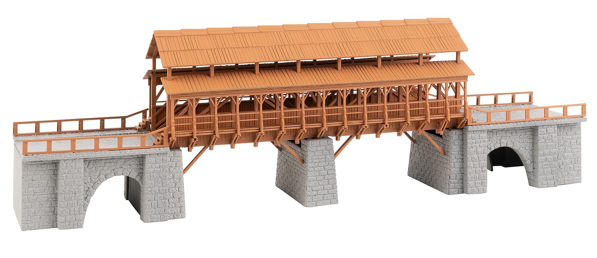 faller-120527-2-Eisenbahn-Holzbrücke