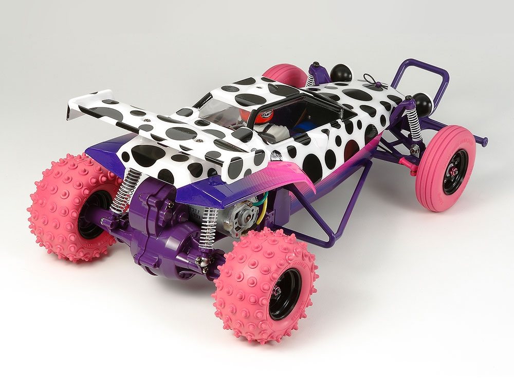 Tamiya-58527-2-The-Hornet-Jun-Watanabe-pinkes-ferngesteuertes-Auto-Bausatz-Heckansicht