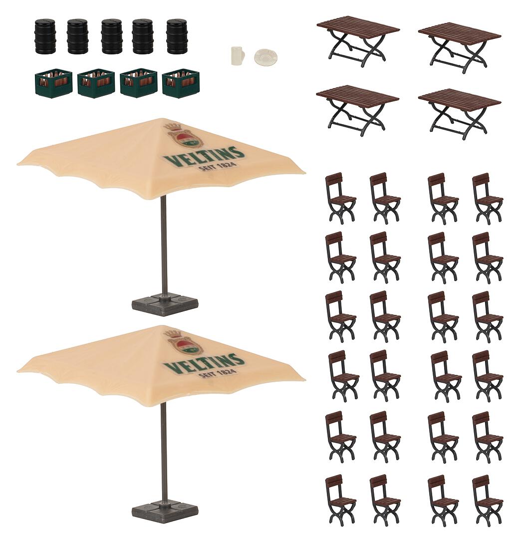 faller-180437-2-Biergarten-Set-Veltins-Wirtshauskultur-im-Freien