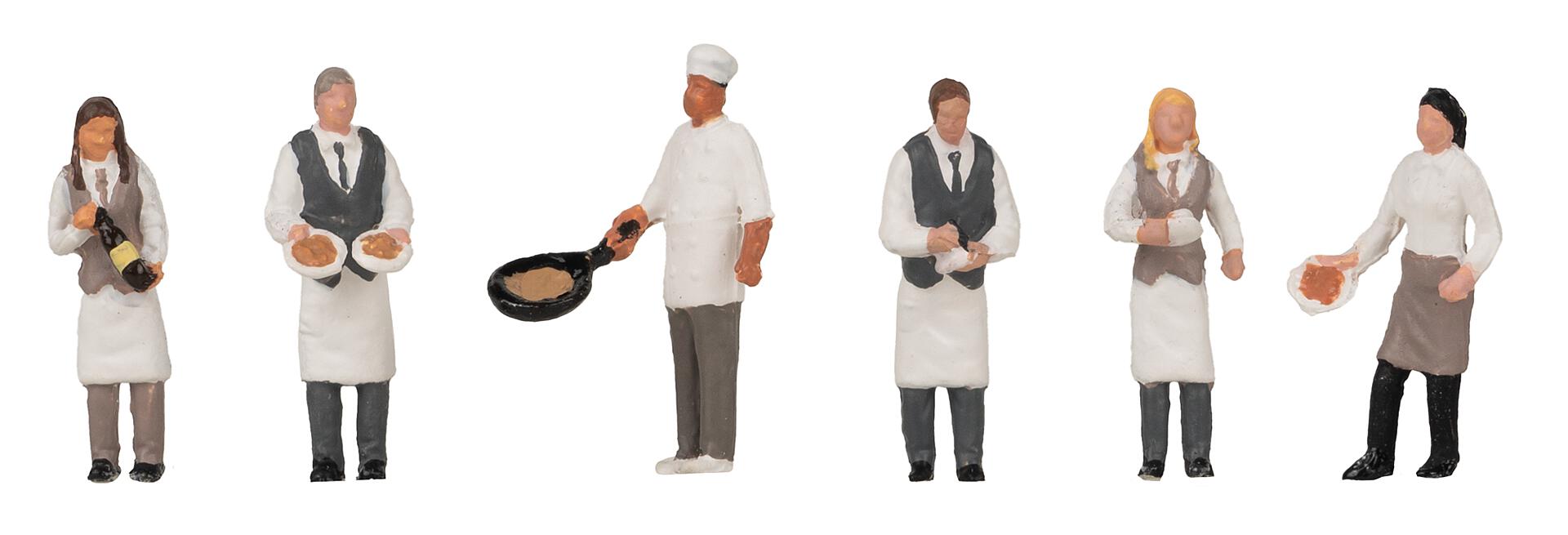 faller-151692-Gastronomiepersonal-Koch-Servicekraft-Aushilfe-Sommeliere