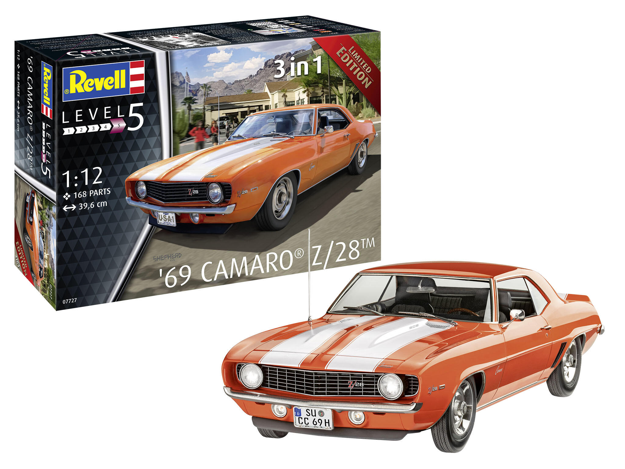 Revell-07727-1-1969-Chevrolet-Camaro-Z28-Muscle-Car-Modellbausatz