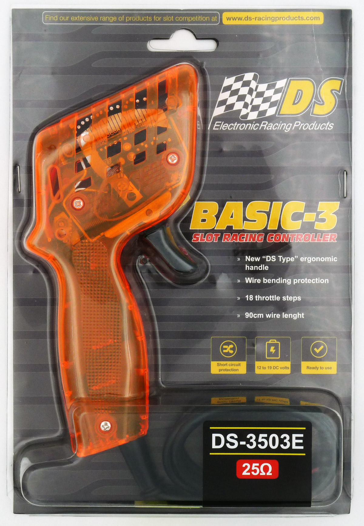 ds-electronic-racing-products-BASIC-3-Handregler-25-Ohm-DS-3503E-orange-Slot-Racing-Controller-analog-Griffschalen