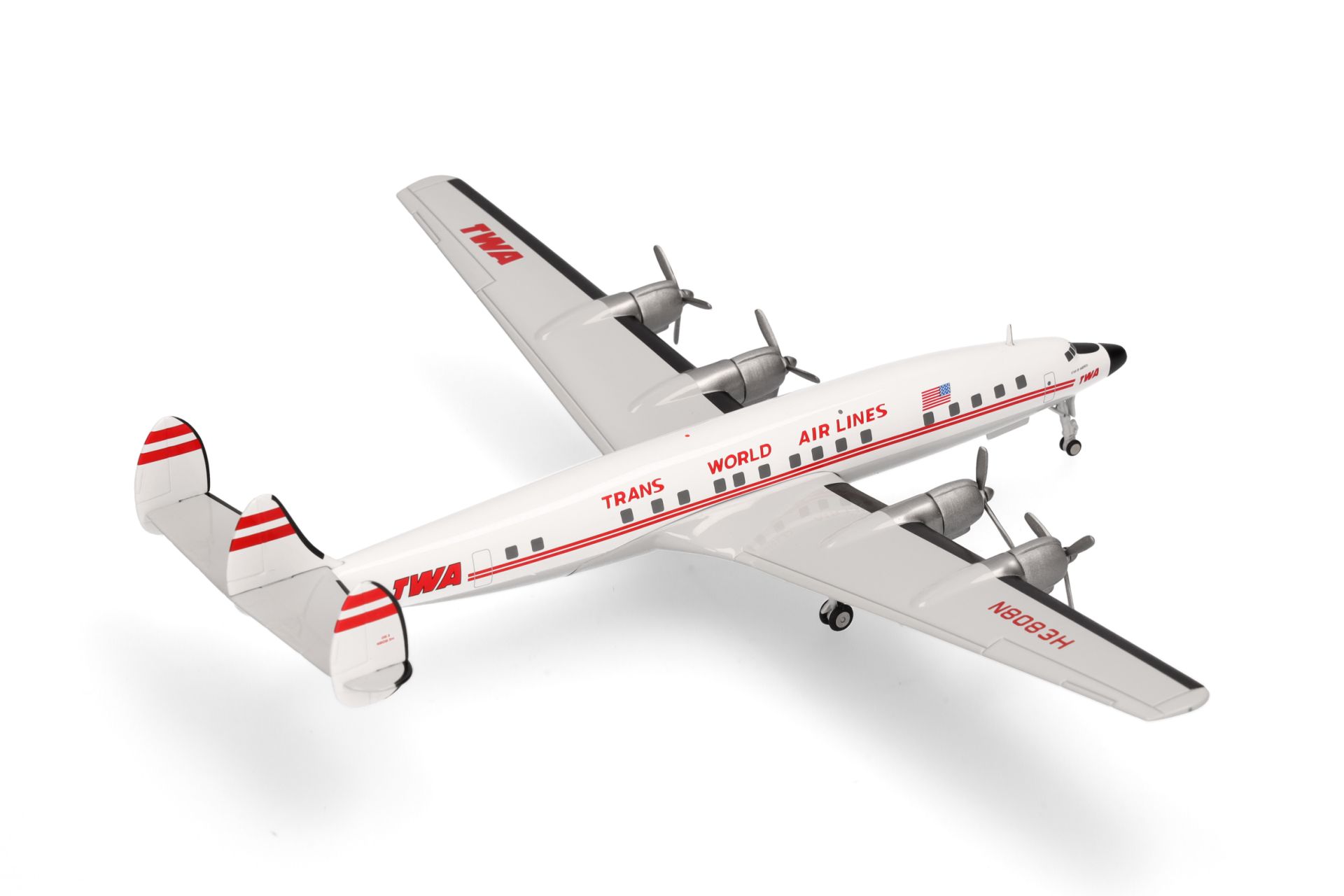 herpa-558372-001-3-TWA-Trans-World-Airlines-L1649A-Jetstream-Reg-N8083H-Connie-Leitwerk