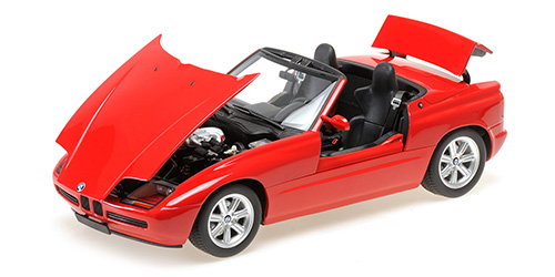 minichamps-180020105-3-BMW-Z1-Roadster-toprot-1988-Kunststoffkotflügel