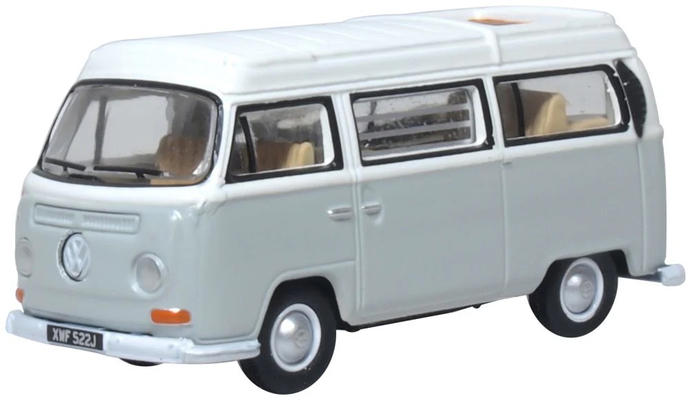 oxford-76VW032-Volkswagen-VW-T2-Camper-Bus-Bay-Window-grau-weiß