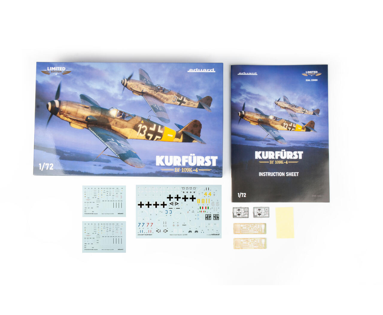 Eduard-2155-2-Kurfürst-Messerschmitt-Bf-109K-4-dual-combo-limited-edition-Modellbausatz-overview