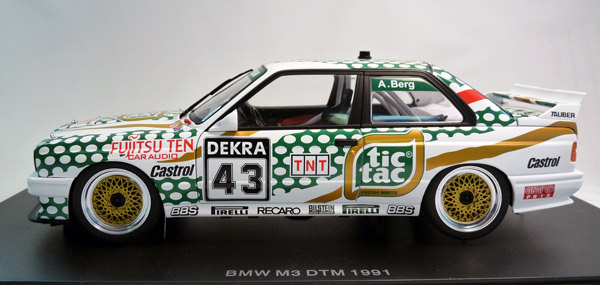 Autoart BMW M3 e30 2.5 Sportevo DTM 1991 tictac Tauber-Team, #43 A.Berg, #89147