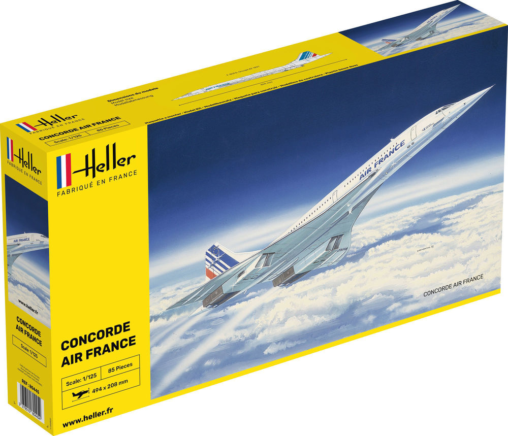 heller-80445-Aérospatiale-BAC-Concorde-Air-France-Supersonic-Jet