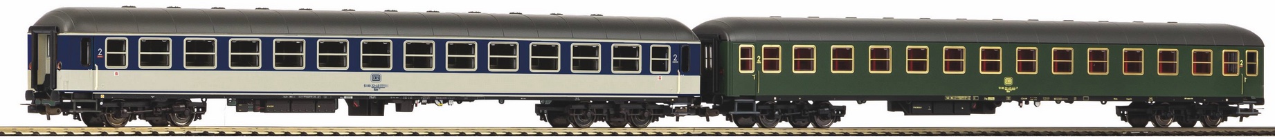 piko-28324-2er-Set-Schnellzugwagen-Büm-Deutsche-Bundesbahn-POP-grün piko-28324-2er-Set-Schnellzugwagen-Büm-Deutsche-Bundesbahn-POP-grün