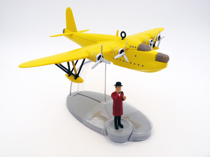 tintin-moulinsart-Short-Sunderland-Flugboot-mit-Nestor-Tim-und-Struppi