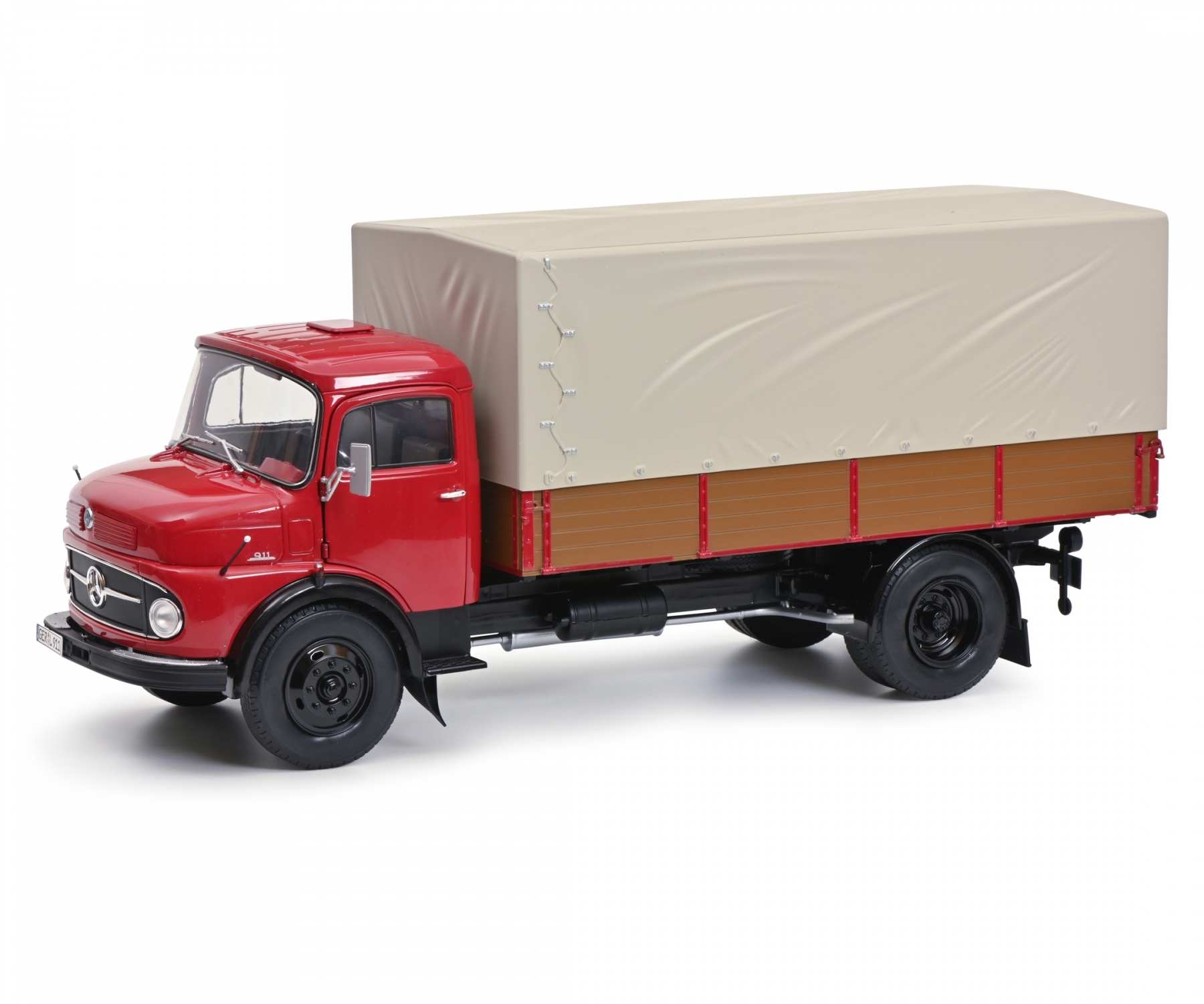 schuco-450016400-1-Mercedes-Benz-L911-Pritsche-Plane-LKW-rot-grau-Gesamtansicht schuco-450016400-1-Mercedes-Benz-L911-Pritsche-Plane-LKW-rot-grau-Gesamtansicht